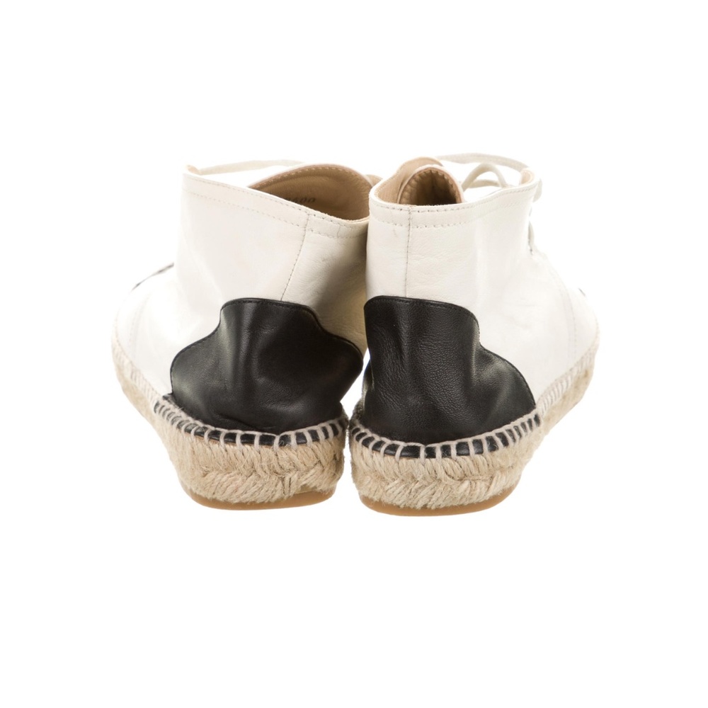 CHANEL Leather Ankle Boots Chukka Espadrilles - Picture 3 of 5